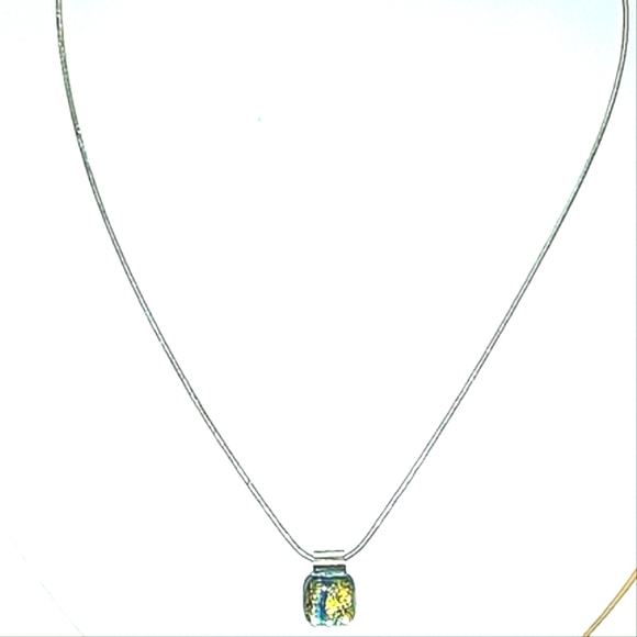 3 for$25- Rainbow Glass & Silver Pendant & Chain - Picture 8 of 11
